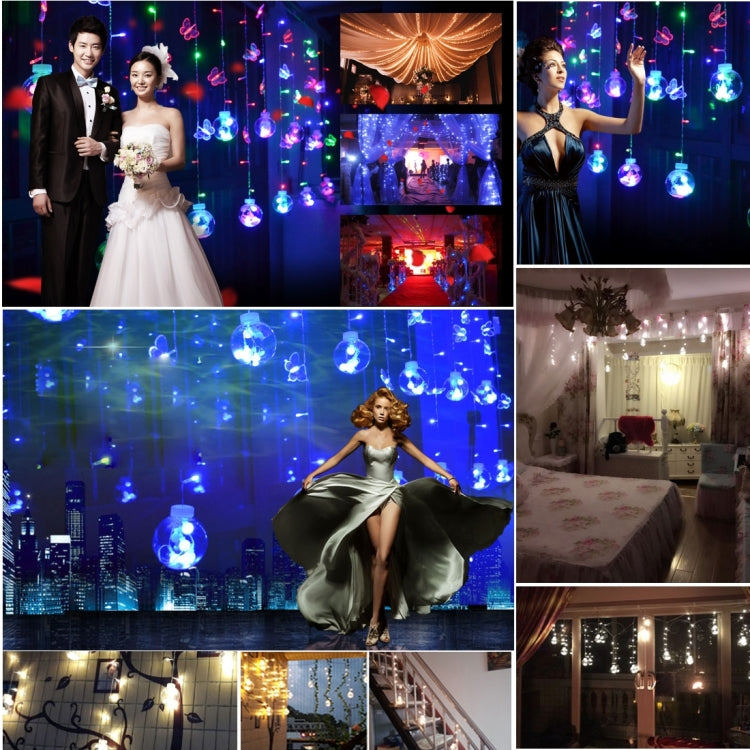 2m 56 LED RGB Light Lantern Wish Fairy Ball Light String Decoration Light for Christmas Party, 220-240V, EU Plug