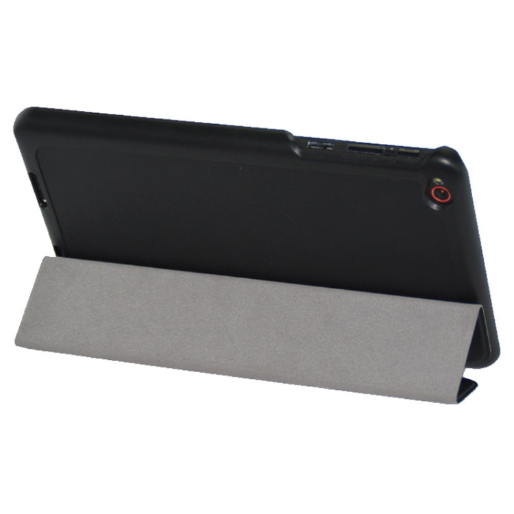 3-folding Custer Texture Voltage Flip Leather Case with Holder for Think Pad 8