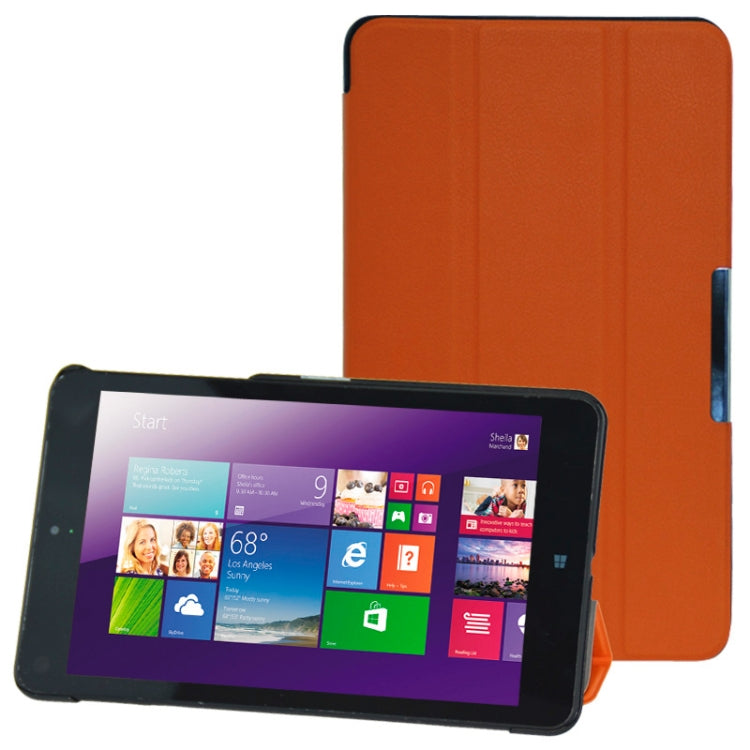 3-folding Custer Texture Voltage Flip Leather Case with Holder for Think Pad 8