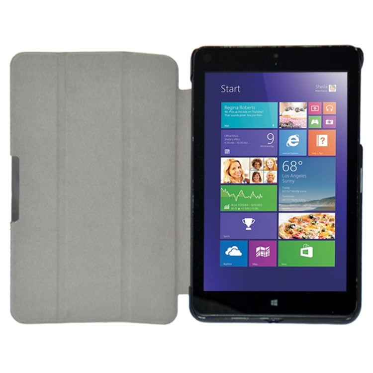 3-folding Custer Texture Voltage Flip Leather Case with Holder for Think Pad 8