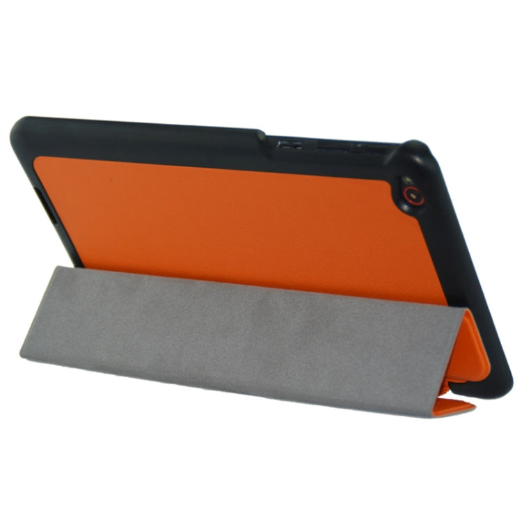 3-folding Custer Texture Voltage Flip Leather Case with Holder for Think Pad 8