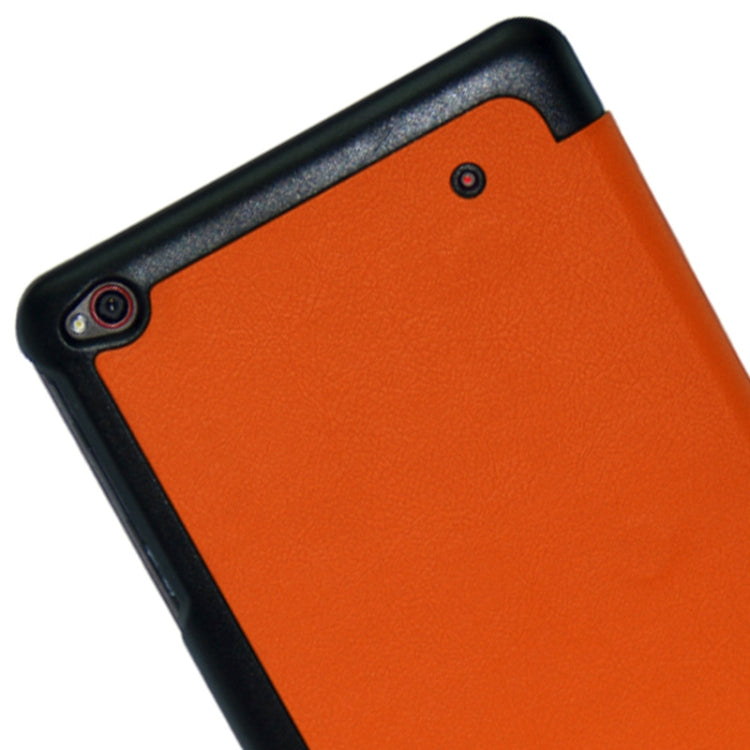 3-folding Custer Texture Voltage Flip Leather Case with Holder for Think Pad 8