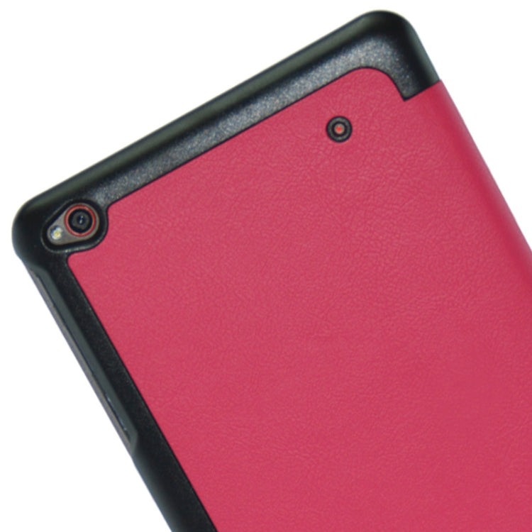 3-folding Custer Texture Voltage Flip Leather Case with Holder for Think Pad 8