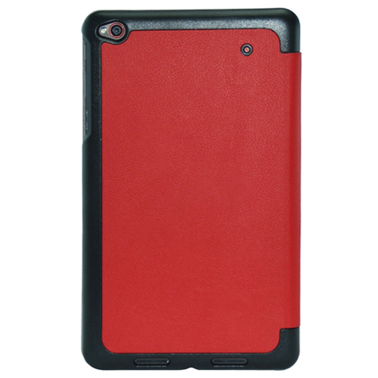 3-folding Custer Texture Voltage Flip Leather Case with Holder for Think Pad 8