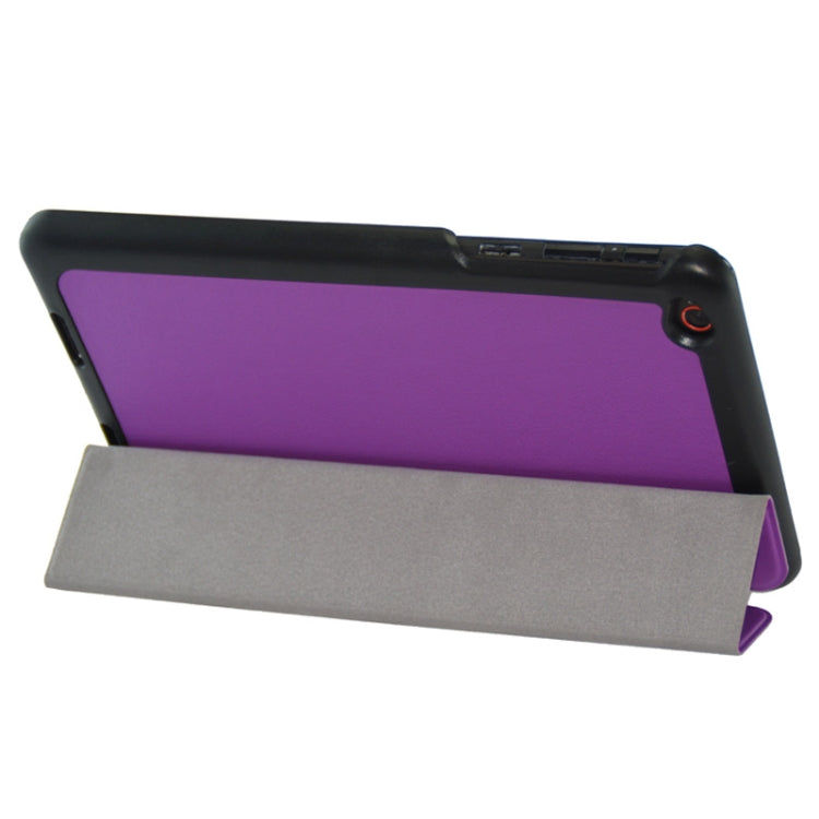 3-folding Custer Texture Voltage Flip Leather Case with Holder for Think Pad 8