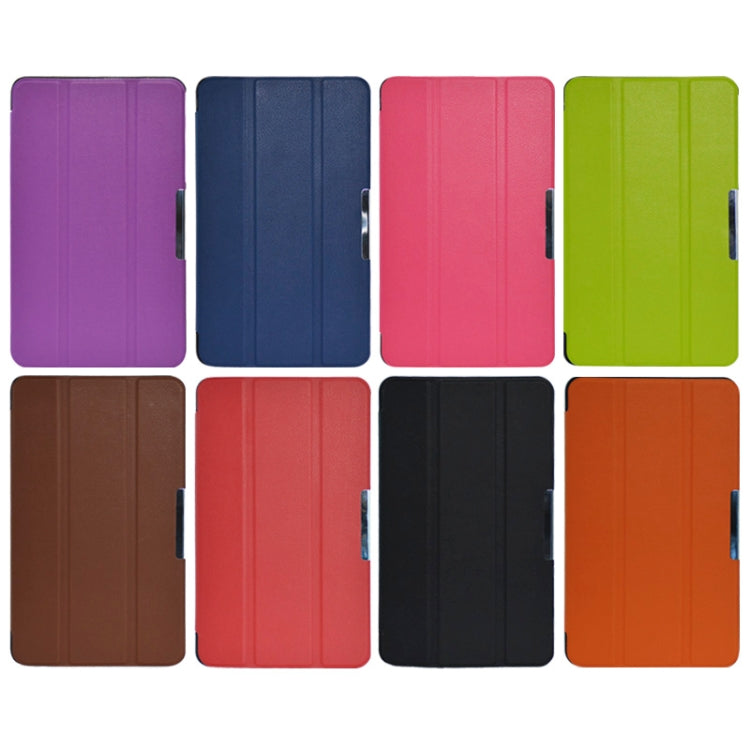 3-folding Custer Texture Voltage Flip Leather Case with Holder for Think Pad 8