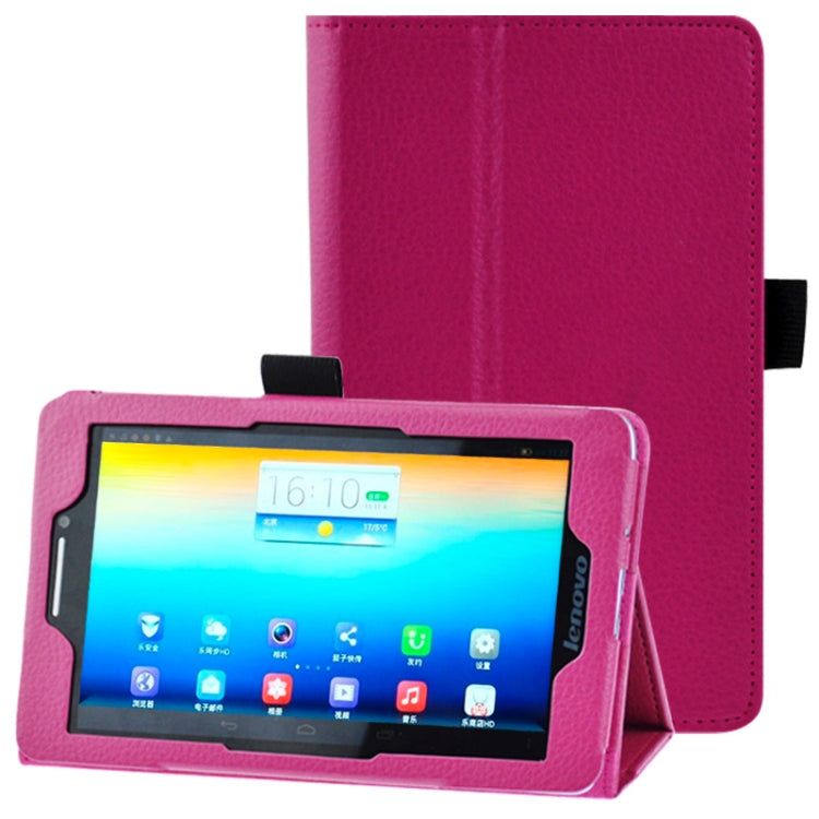 Litchi Texture Leather Case with Holder for Lenovo S5000