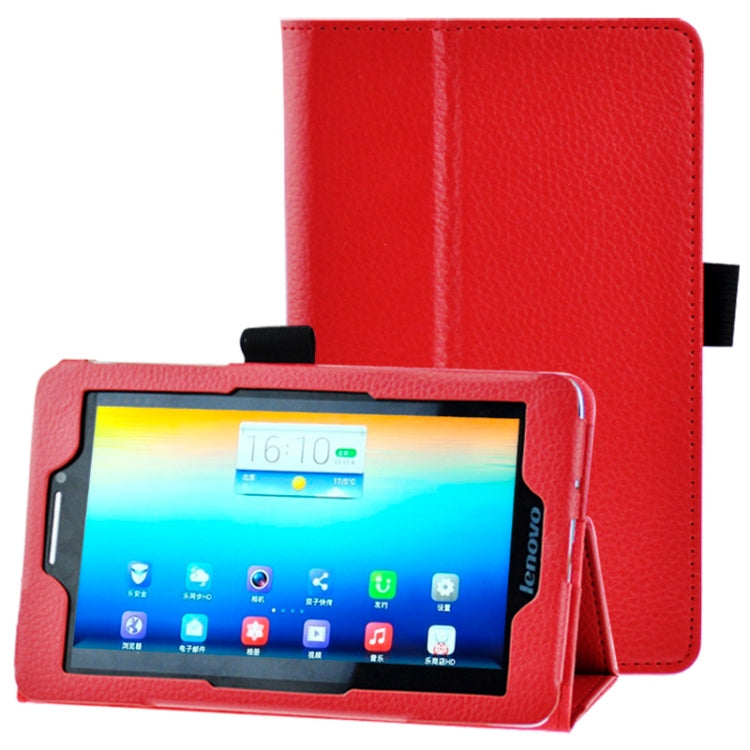 Litchi Texture Leather Case with Holder for Lenovo S5000