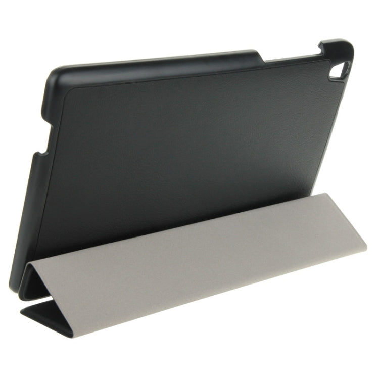3-folding Custer Texture Magnetic Leather Case with Holder for Lenovo Tab S8-50