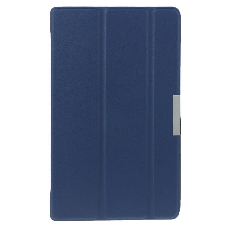 3-folding Custer Texture Magnetic Leather Case with Holder for Lenovo Tab S8-50