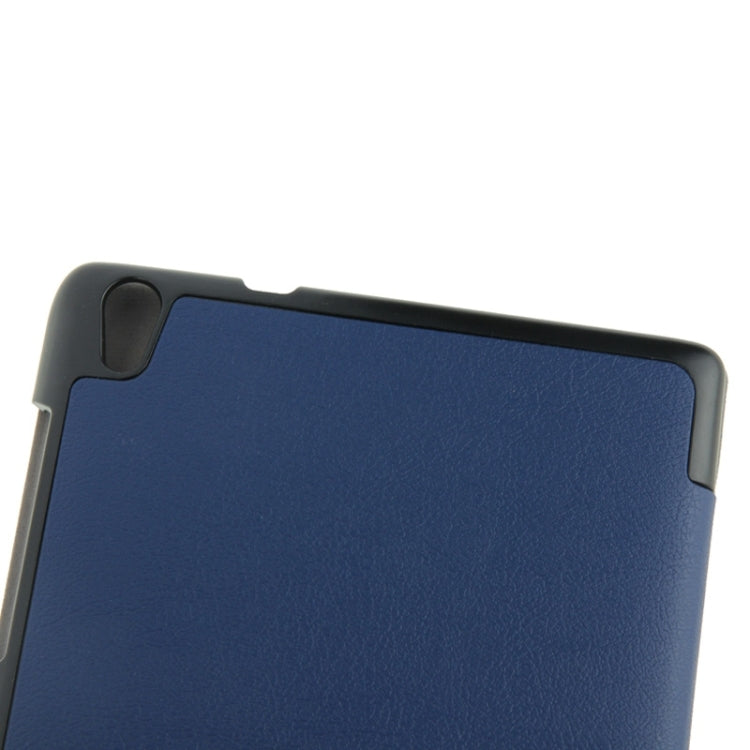 3-folding Custer Texture Magnetic Leather Case with Holder for Lenovo Tab S8-50