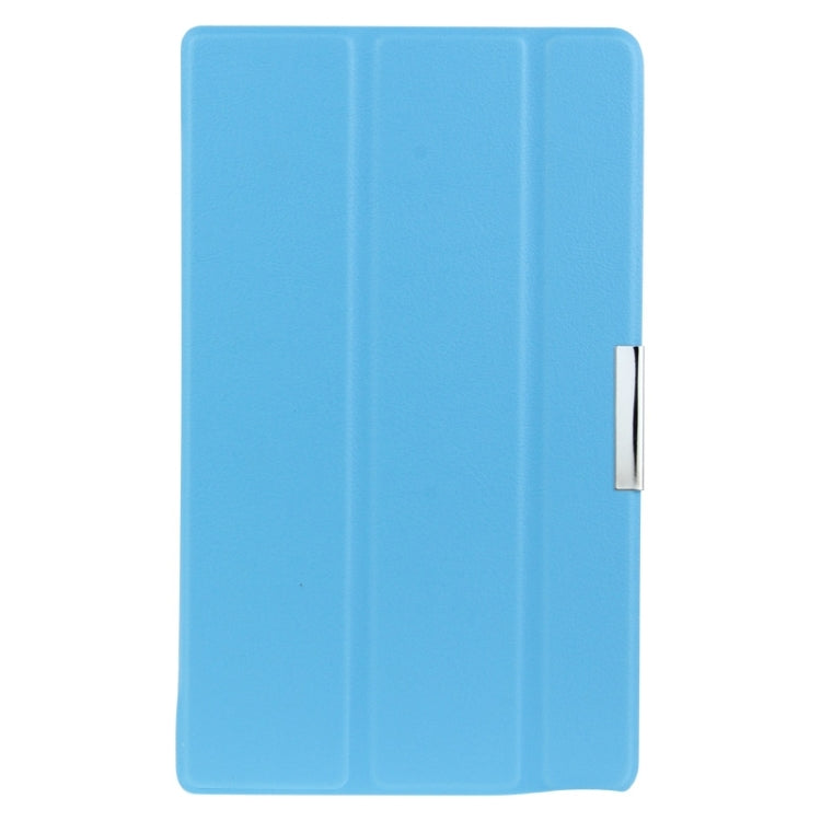 3-folding Custer Texture Magnetic Leather Case with Holder for Lenovo Tab S8-50