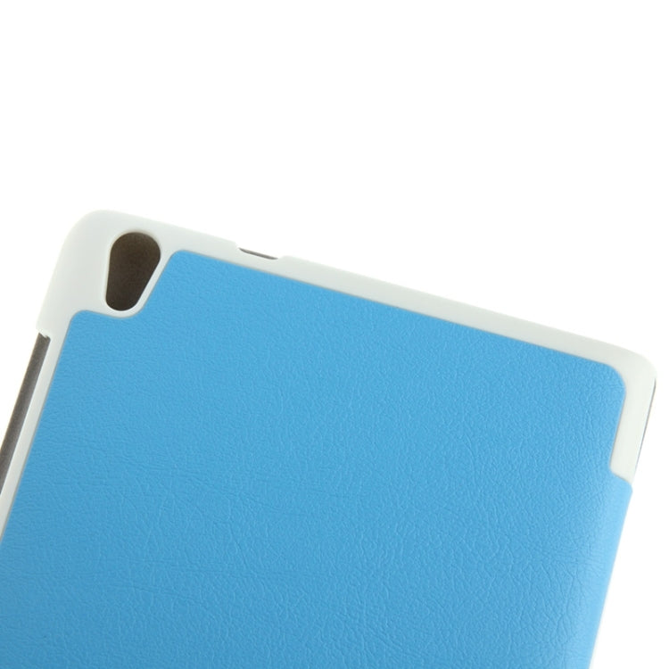3-folding Custer Texture Magnetic Leather Case with Holder for Lenovo Tab S8-50