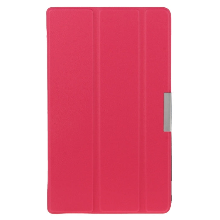 3-folding Custer Texture Magnetic Leather Case with Holder for Lenovo Tab S8-50