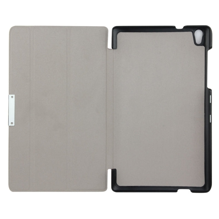 3-folding Custer Texture Magnetic Leather Case with Holder for Lenovo Tab S8-50