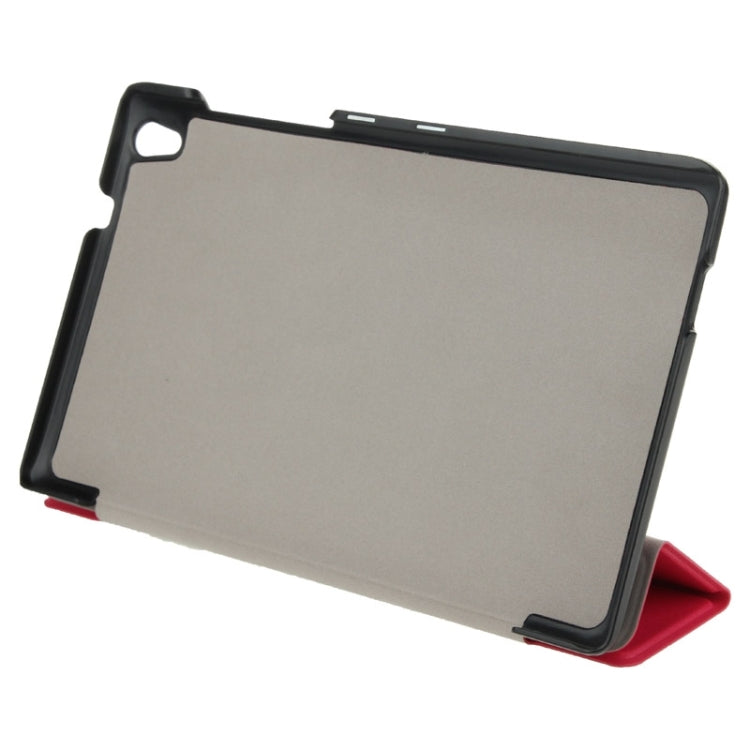 3-folding Custer Texture Magnetic Leather Case with Holder for Lenovo Tab S8-50