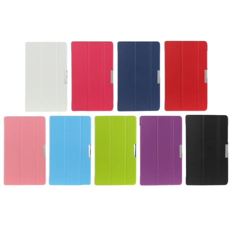 3-folding Custer Texture Magnetic Leather Case with Holder for Lenovo Tab S8-50