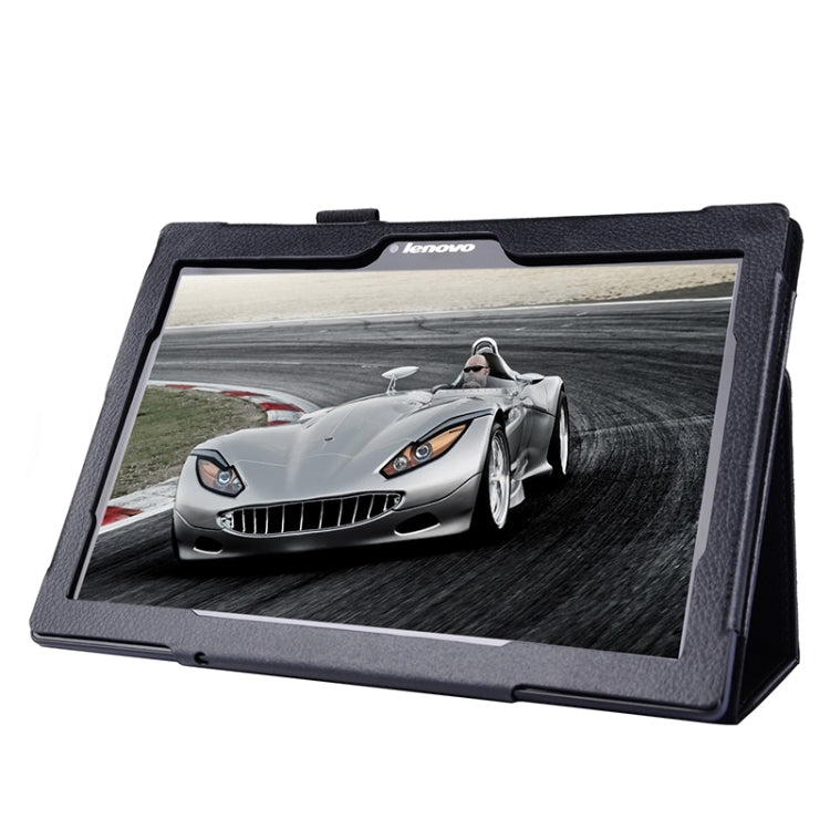 Litchi Texture Horizontal Flip Solid Color Leather Case with Two-Folding Holder for Lenovo Tab2 A10-70