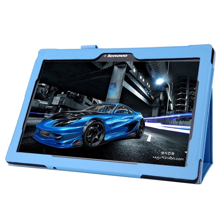 Litchi Texture Horizontal Flip Solid Color Leather Case with Two-Folding Holder for Lenovo Tab2 A10-70