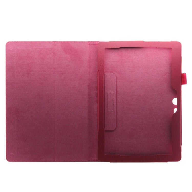 Litchi Texture Horizontal Flip Solid Color Leather Case with Two-Folding Holder for Lenovo Tab2 A10-70