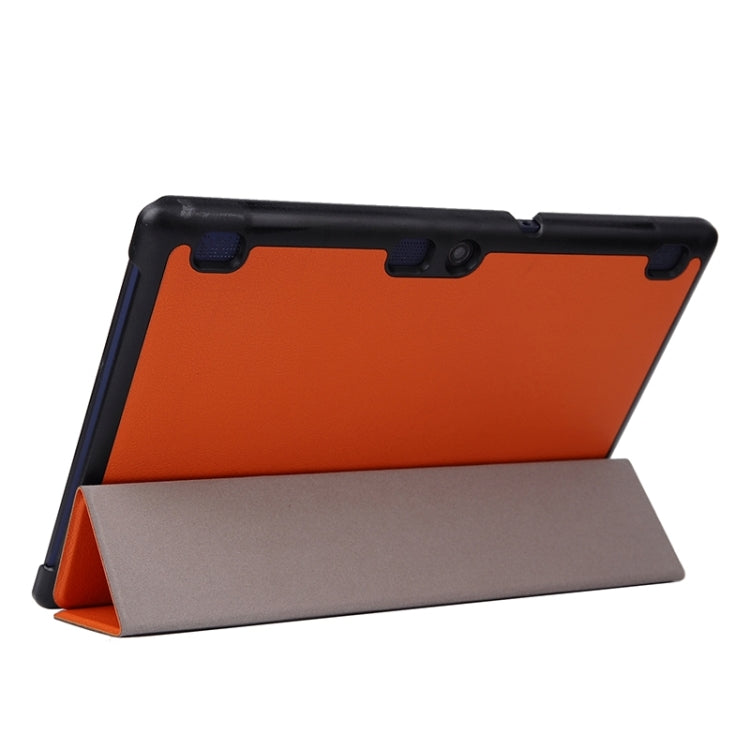 Karst Texture Horizontal Flip Solid Color Leather Case with Three-Folding Holder for Lenovo Tab2 A10-70