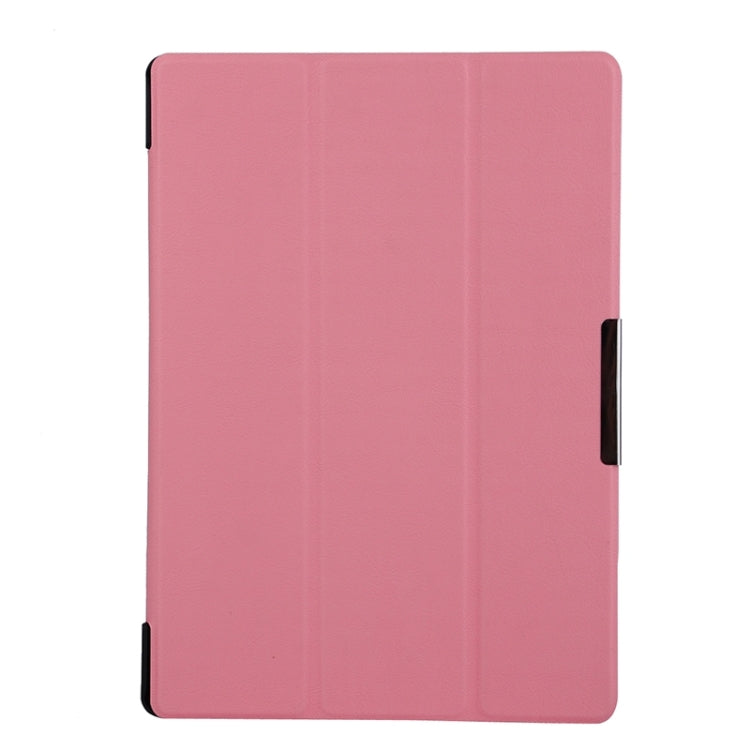 Karst Texture Horizontal Flip Solid Color Leather Case with Three-Folding Holder for Lenovo Tab2 A10-70