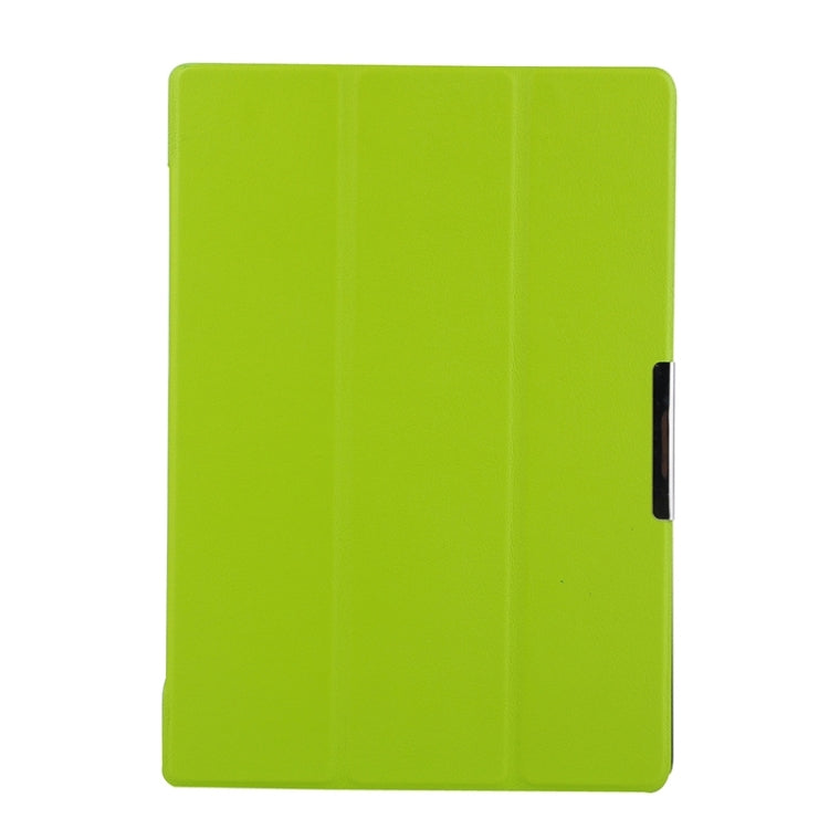 Karst Texture Horizontal Flip Solid Color Leather Case with Three-Folding Holder for Lenovo Tab2 A10-70