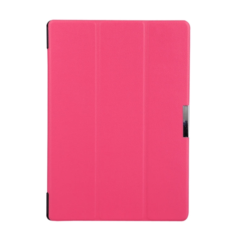 Karst Texture Horizontal Flip Solid Color Leather Case with Three-Folding Holder for Lenovo Tab2 A10-70