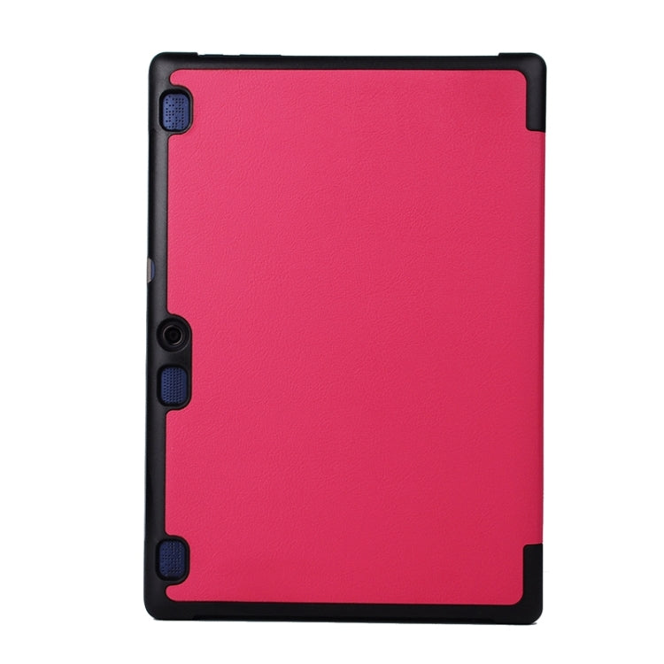 Karst Texture Horizontal Flip Solid Color Leather Case with Three-Folding Holder for Lenovo Tab2 A10-70