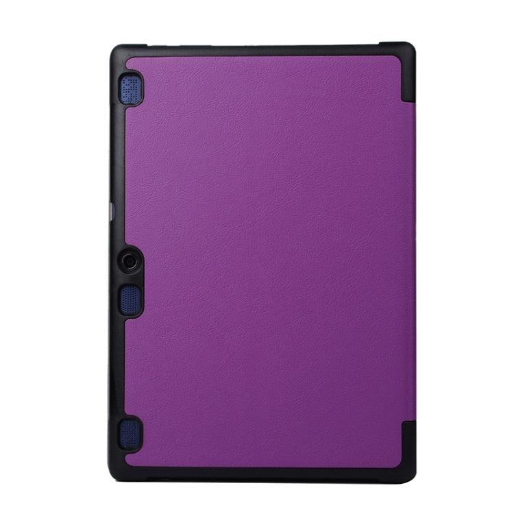 Karst Texture Horizontal Flip Solid Color Leather Case with Three-Folding Holder for Lenovo Tab2 A10-70