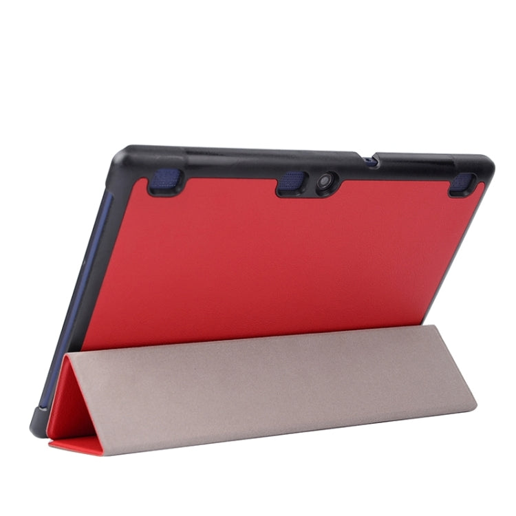Karst Texture Horizontal Flip Solid Color Leather Case with Three-Folding Holder for Lenovo Tab2 A10-70