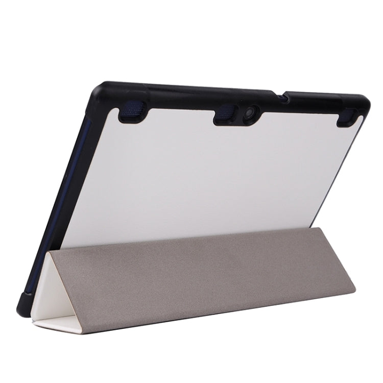 Karst Texture Horizontal Flip Solid Color Leather Case with Three-Folding Holder for Lenovo Tab2 A10-70
