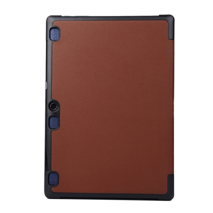 Karst Texture Horizontal Flip Solid Color Leather Case with Three-Folding Holder for Lenovo Tab2 A10-70