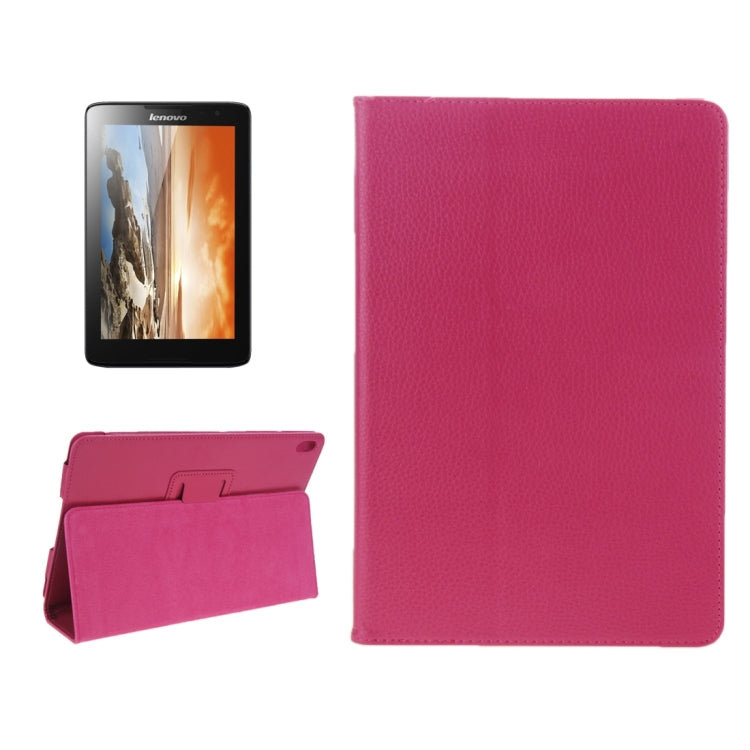 Litchi Texture Magnetic Leather Case with Holder for Lenovo A10-70 / A7600