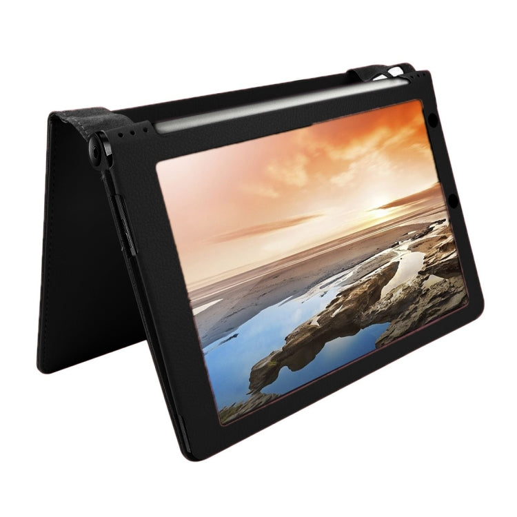 Litchi Texture Magnetic Leather Case with Holder for Lenovo Yoga Tablet 10 / B8000 & 10 HD+ / B8080-F(WMC1562)