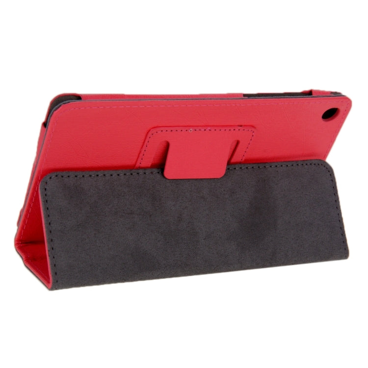 Oracle Texture Magnetic Leather Case with Holder for Lenovo A7-30 / A3300(Red)