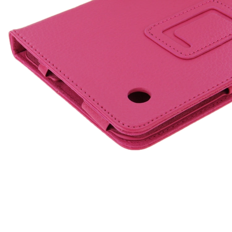 Litchi Texture Magnetic Leather Case with Holder for Lenovo A7-30 / A3300