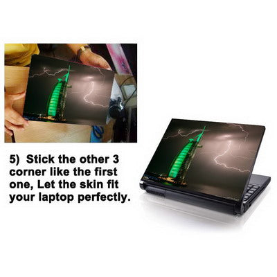 Burj Al Arab Hotel Dubai Picture Laptop Skin Sticker, Support Laptop Size: 10.2 inch, 13.3 inch, 14.1 inch, 15 inch
