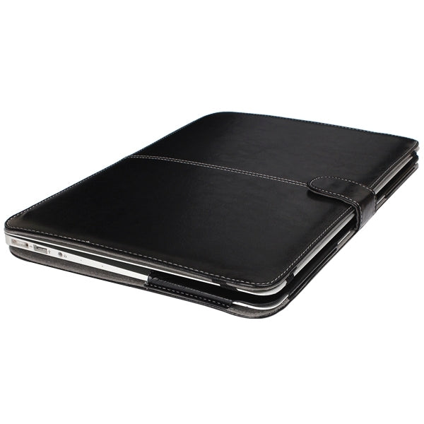 For 11.6 inch MacBook Air Notebook Leather Case with Snap Fastener