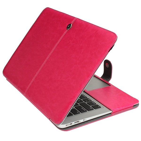 For 11.6 inch MacBook Air Notebook Leather Case with Snap Fastener