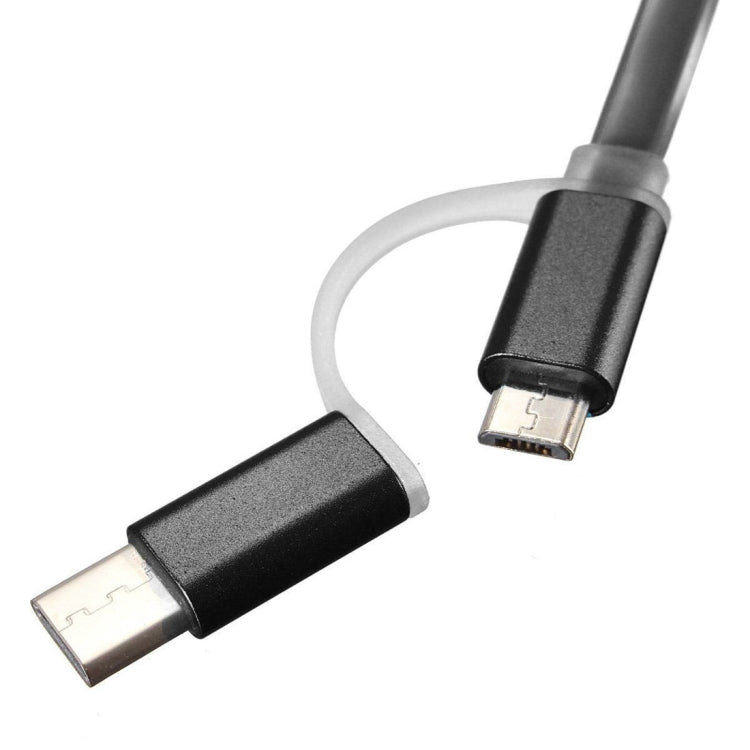 1m 2 in 1 Jelly Type USB-C / Type-C 3.1 & Micro USB to USB Data / Charger Cable for Macbook, Chromebook, Letv, Galaxy S6 / S6 edge / S6 edge+ / Note 5 edge, HTC, LG, Sony, Nokia