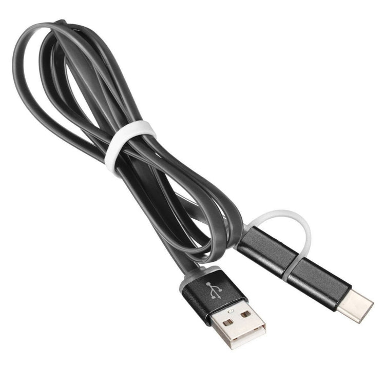 1m 2 in 1 Jelly Type USB-C / Type-C 3.1 & Micro USB to USB Data / Charger Cable for Macbook, Chromebook, Letv, Galaxy S6 / S6 edge / S6 edge+ / Note 5 edge, HTC, LG, Sony, Nokia