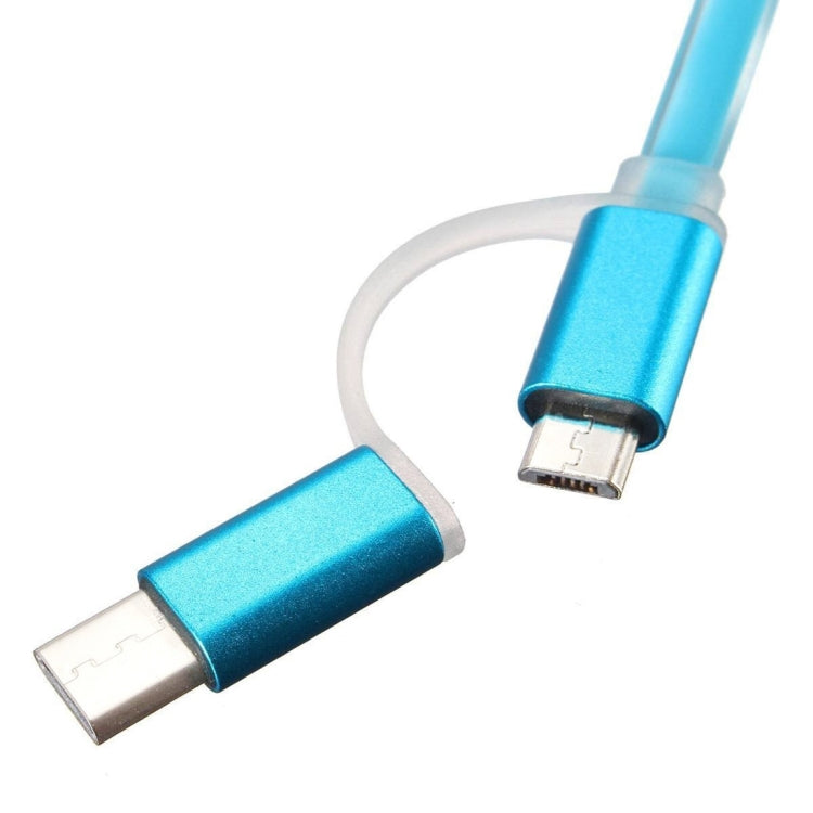 1m 2 in 1 Jelly Type USB-C / Type-C 3.1 & Micro USB to USB Data / Charger Cable for Macbook, Chromebook, Letv, Galaxy S6 / S6 edge / S6 edge+ / Note 5 edge, HTC, LG, Sony, Nokia