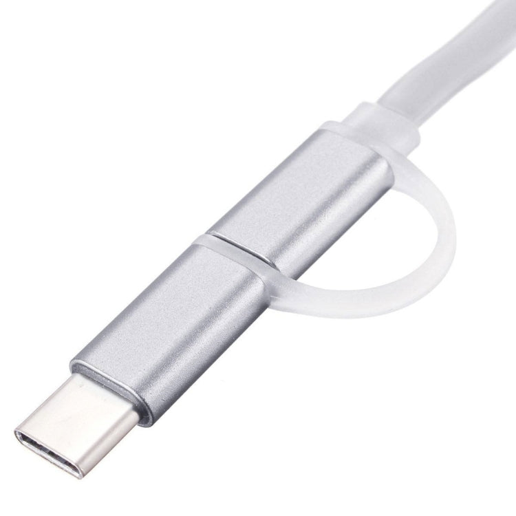 1m 2 in 1 Jelly Type USB-C / Type-C 3.1 & Micro USB to USB Data / Charger Cable for Macbook, Chromebook, Letv, Galaxy S6 / S6 edge / S6 edge+ / Note 5 edge, HTC, LG, Sony, Nokia