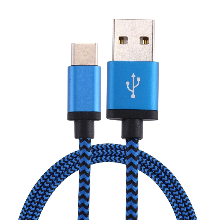 1m Woven Style USB-C / Type-C 3.1 to USB 2.0 Data Sync Charge Cable