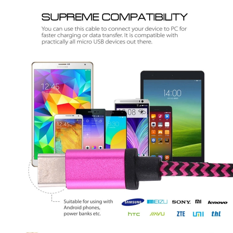 1m Woven Style USB-C / Type-C 3.1 to USB 2.0 Data Sync Charge Cable