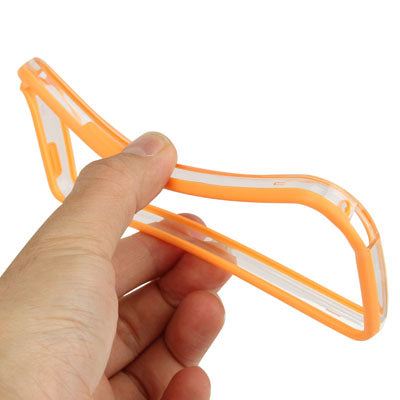 TPU + Transparent Plastic Bumper Frame Case for HTC One / M7