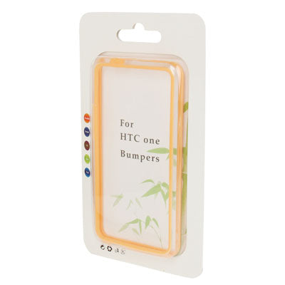 TPU + Transparent Plastic Bumper Frame Case for HTC One / M7