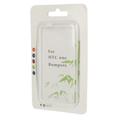 TPU + Transparent Plastic Bumper Frame Case for HTC One / M7