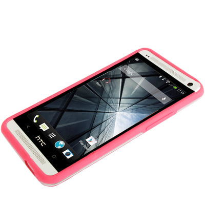 TPU + Transparent Plastic Bumper Frame Case for HTC One / M7